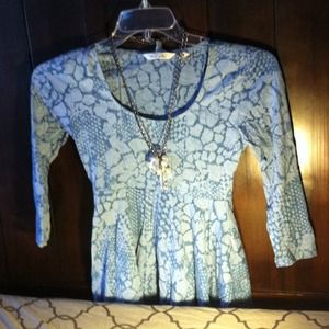 Blue sheer blouse