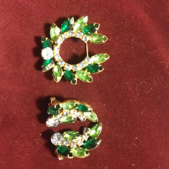 Antique Brooch & Earrings