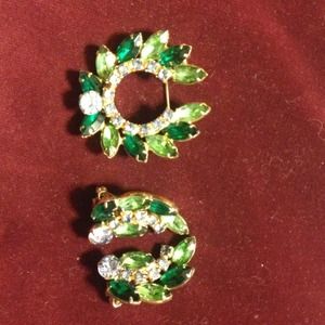 Antique Brooch & Earrings