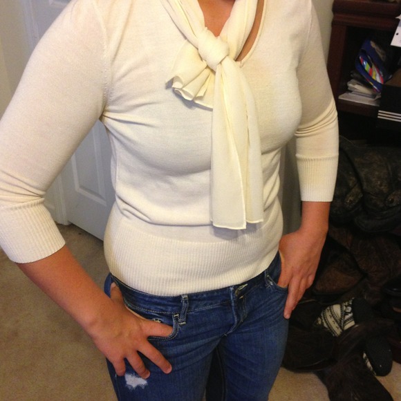 Dana Buchman quarter length sleeve w/scarf - Picture 1 of 2
