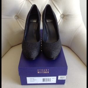 Stuart Weitzman 'Pristine' Gray Flannel Pump - NIB