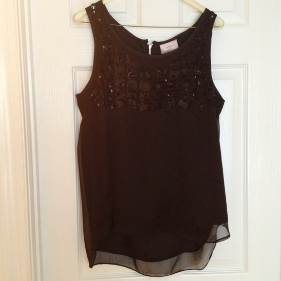 <Sold> Black sequin shirt.