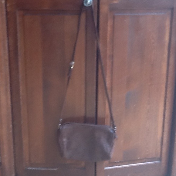 Brown leather like purse