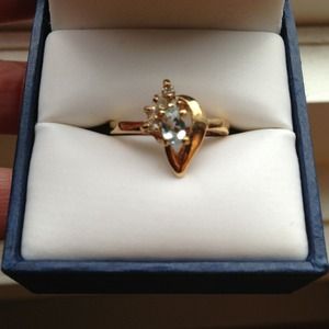 Costume blue topaz ring