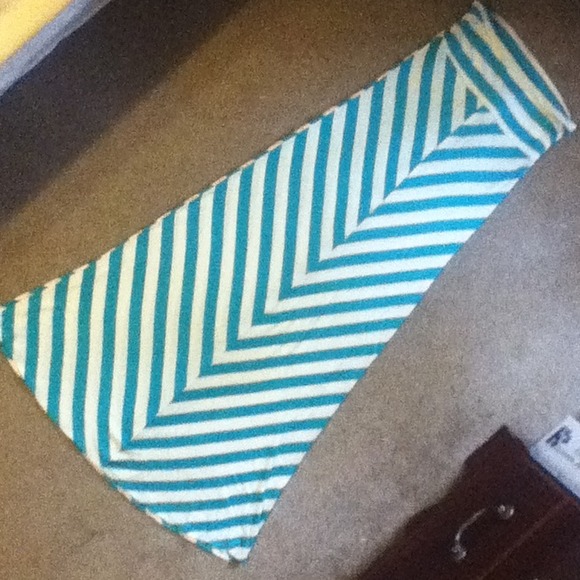 SOLD chevron striped maxi skirt - Picture 1 of 1