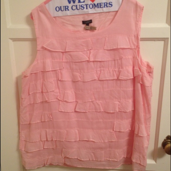 Talbots non sleeve pink top size XL