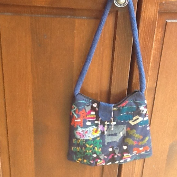 Hand embroidered purse