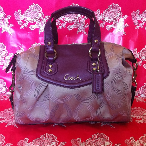 Handbags - Authentic Coach Ashley Dotted Satchel