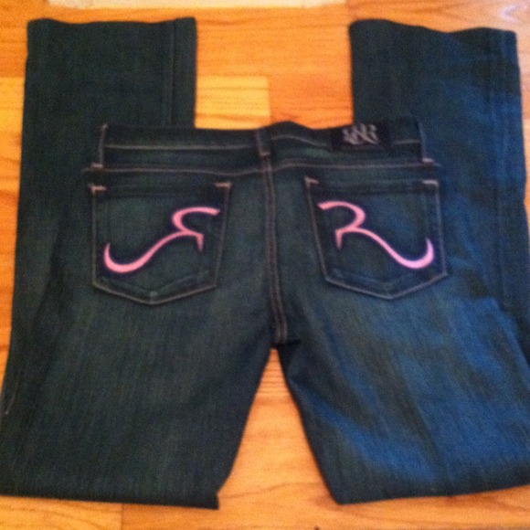 Rock & republic pink stitched jeans 27