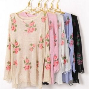 PREORDER Distressed Rose Top