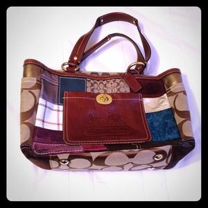 Authentic Coach patchwork tote
