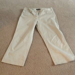 Khaki crop pant by express