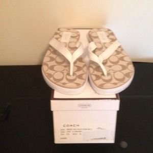 Authentic Coach sandals - white