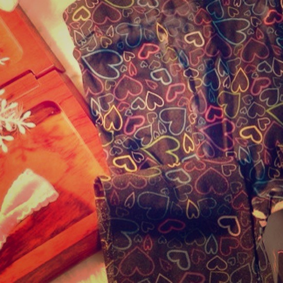 Sparkle series- hand written hearts tights