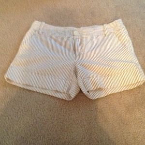 Cream shorts with stripes by express
