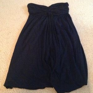 Black strapless dress by express