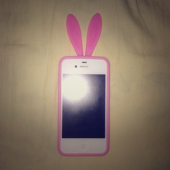 Pink iphone 4 case BUNNY-STYLE