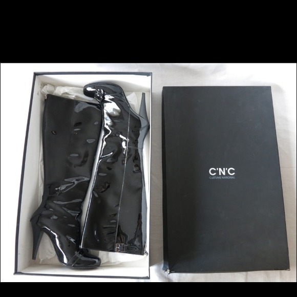 Costume National C'N'C Patent Leather Boots SZ 7 - Picture 2 of 6