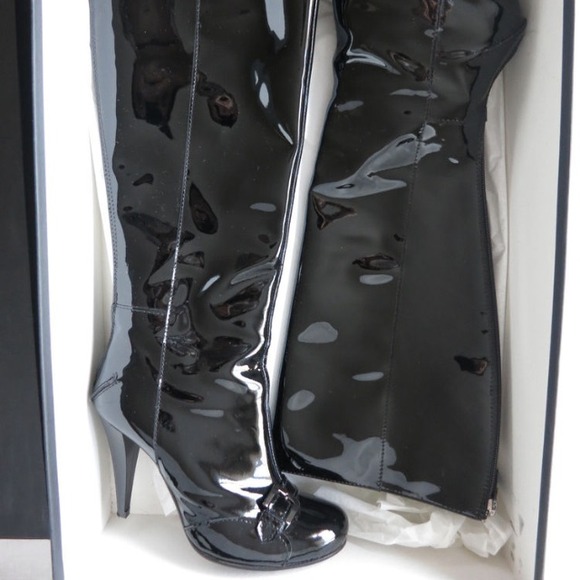 Costume National C'N'C Patent Leather Boots SZ 7 - Picture 3 of 6