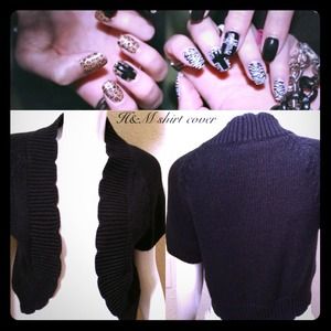 H&M short cover up sweater shirt