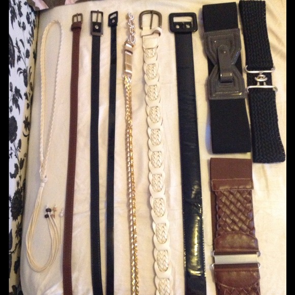 N/A Accessories - *Bundle* 10 belts & blushy pink necklace @fairyj