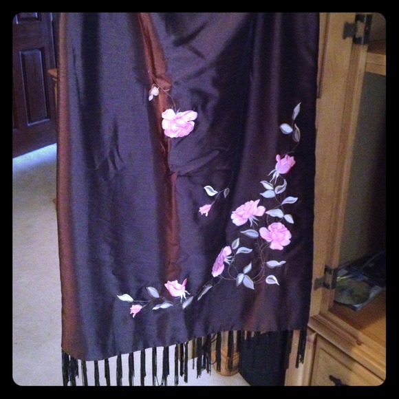 Jessica Howard dark brown skirt with pink  design