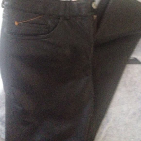 🍀LUCKY BRAND🍀 nwot RARE!!! LEATHER JEANS - Picture 2 of 4