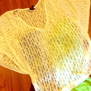 Sheer white shirt - worn once