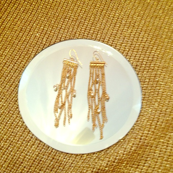 Gold chandelier earrings