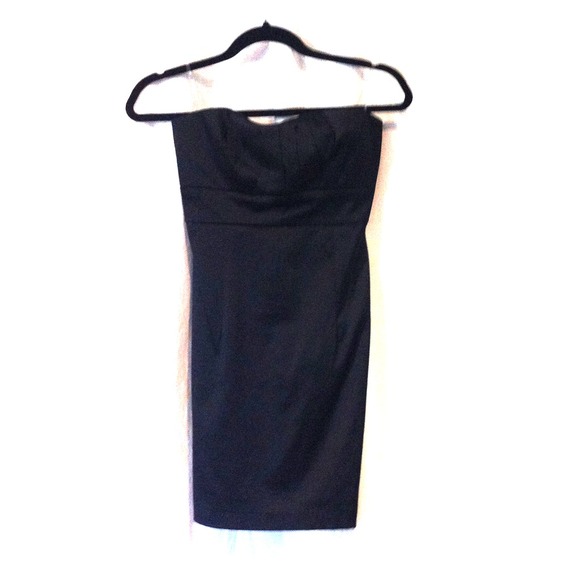 Black strapless dress