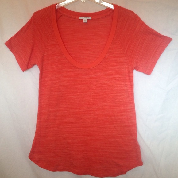 🔴SOLD🔴JAMES PERSE Orange T-Shirt with White