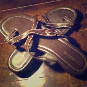 Brown Slip On Sandals
