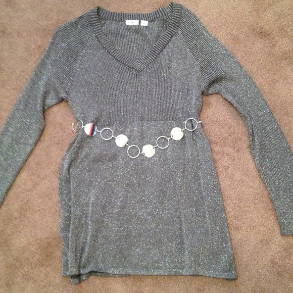 Silver&gray shimmer sweater