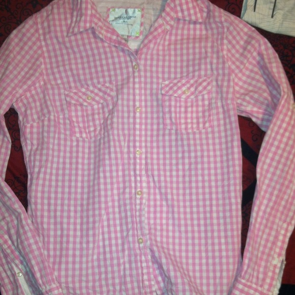 American eagke button up blouse size 10
