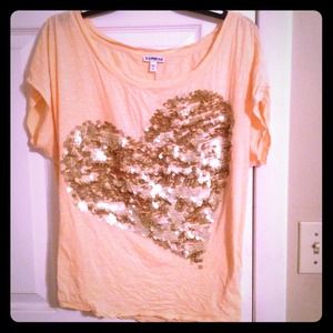 Express shirt with gold sequins