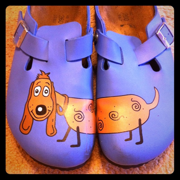 Weenie dog Birks! Silly! Sz 9!