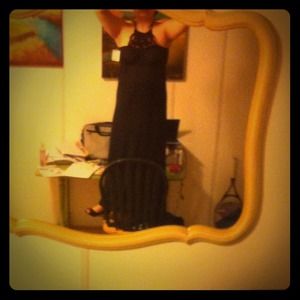 Black long beach dress