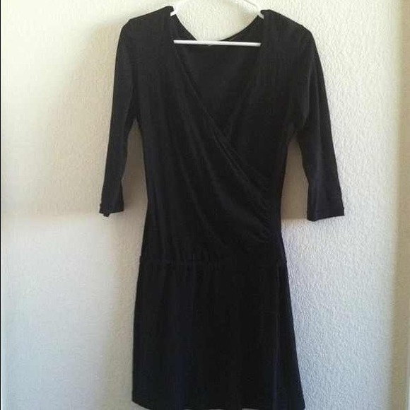Black wrap dress