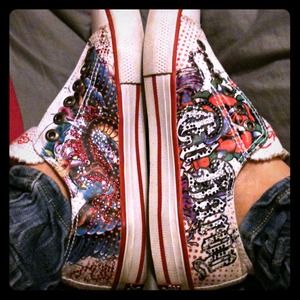 Authentic Ed Hardy shoes, worn like 3 times.