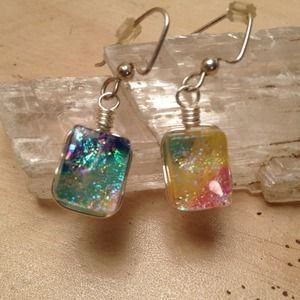 Diachronic Glass Earrings