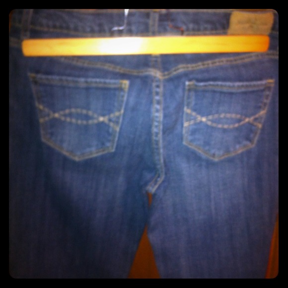 Abercrombie and Fitch bootcut dark wash jean.