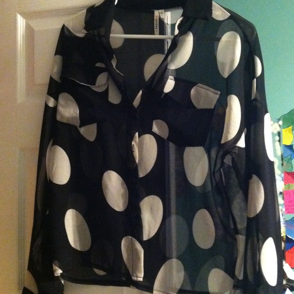 Black and white polka dot shirt