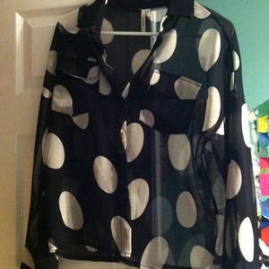 Black and white polka dot shirt