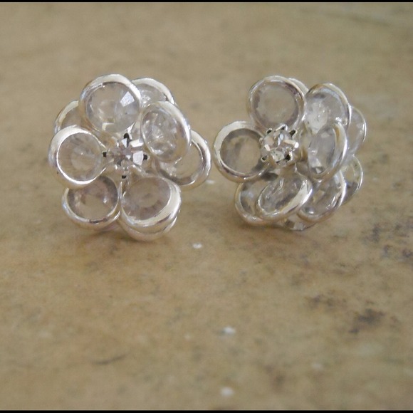 Jewelry - Pretty flower earrings - never worn