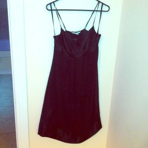 BCBG simple black dress with straps