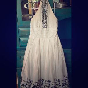 White classic A-line halter