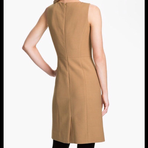 🎆30% OFF TORY BURCH Camel Wool Azalea Sheath Sz12 - Picture 2 of 4