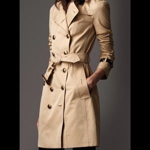 BURBERRY Long Cotton Gabardine Trench💯% Authentic
