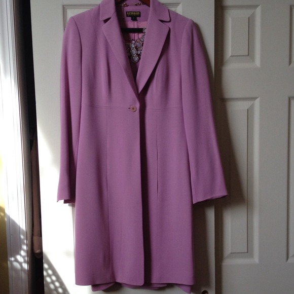 Pink fully lined dress with long jacket