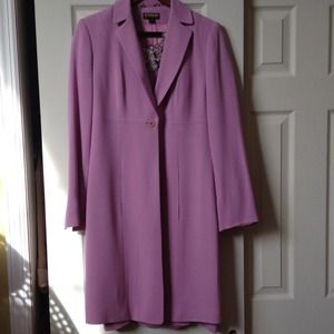 Pink fully lined dress with long jacket